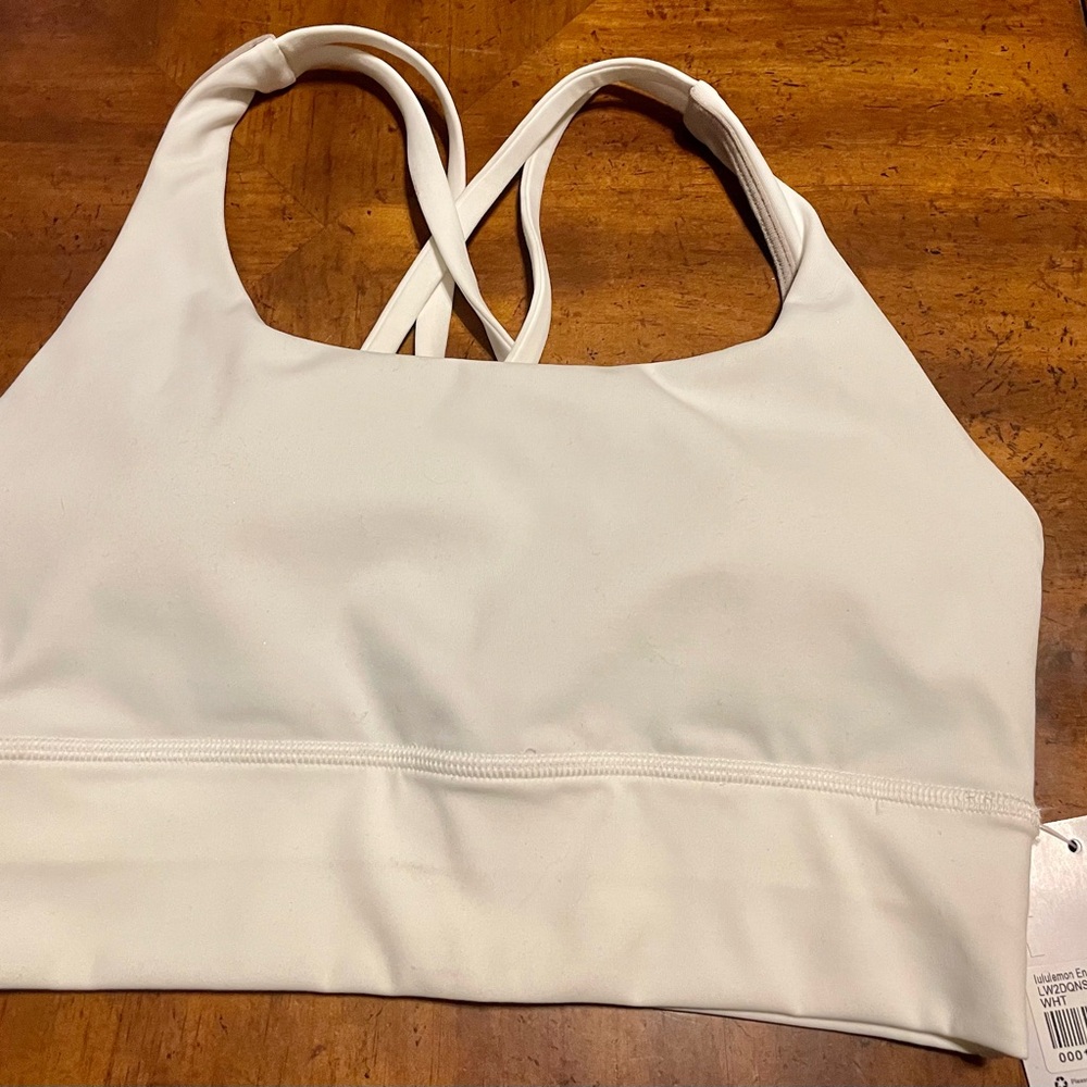 Lululemon Longline Energy Sports Bra. White. Size 6 . New with Tags.